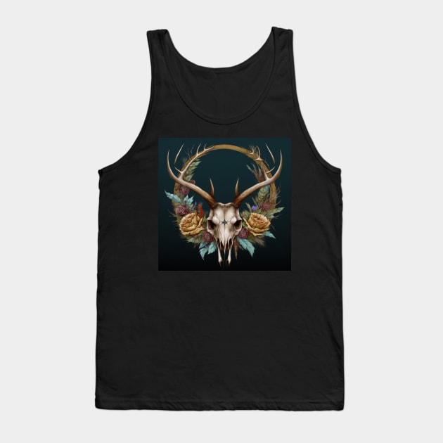 Stag wreath Tank Top by BloodRubyz